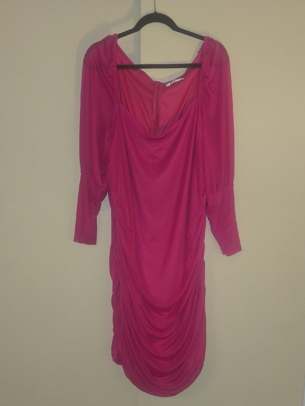 Women's Pink Draped Cocktail Dress